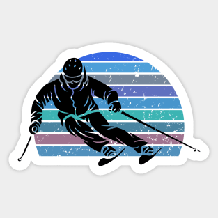 skiing Sticker